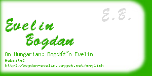 evelin bogdan business card